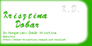 krisztina dobar business card