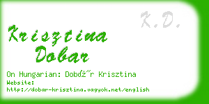 krisztina dobar business card